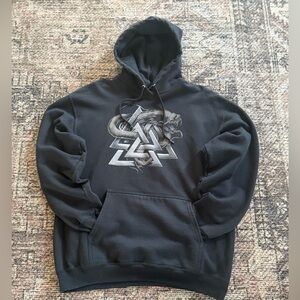 Y2K Black Graphic Hoodie
